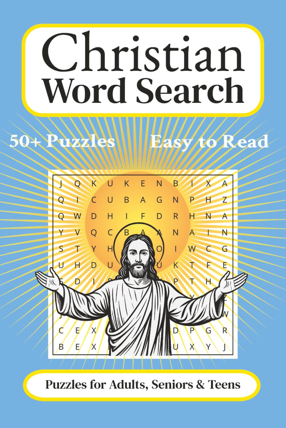 Christian Word Search Puzzle Book: Word Searches with Easy to Read Print about Christianity, Bible, Scripture, Faith and More | 6x9 inches, 110 pages ... Gift for Vacations, Holidays and Free Times