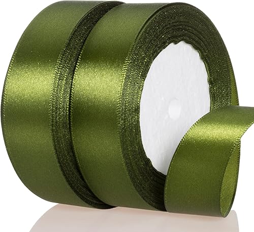 Miniatura 16 de ATRBB Cinta de satén verde menta de 1 1/2 pulgadas, cinta de tela sólida de 50 yardas para envolver regalos, ramos, bodas y decoración del hogar, 25