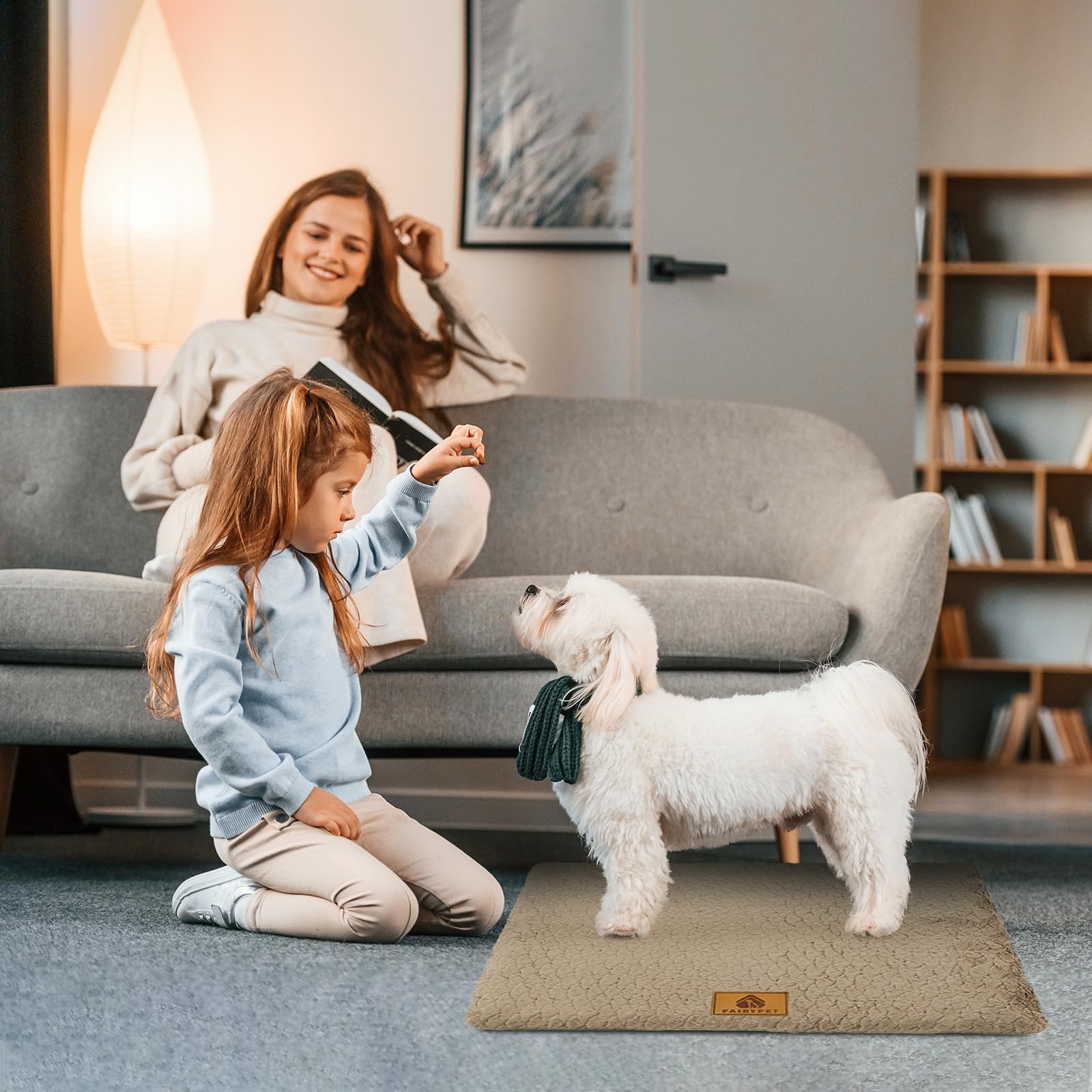 PETCUTE Tapis Chauffant Chat Chien,Coussin Auto-Chauffant Chat avec Couverture Amovible et Lavable,Tapis Thermique pour Chat et Petits Chiens,Antidérapant,Tapis pour Chat Chaud pour Intérieure