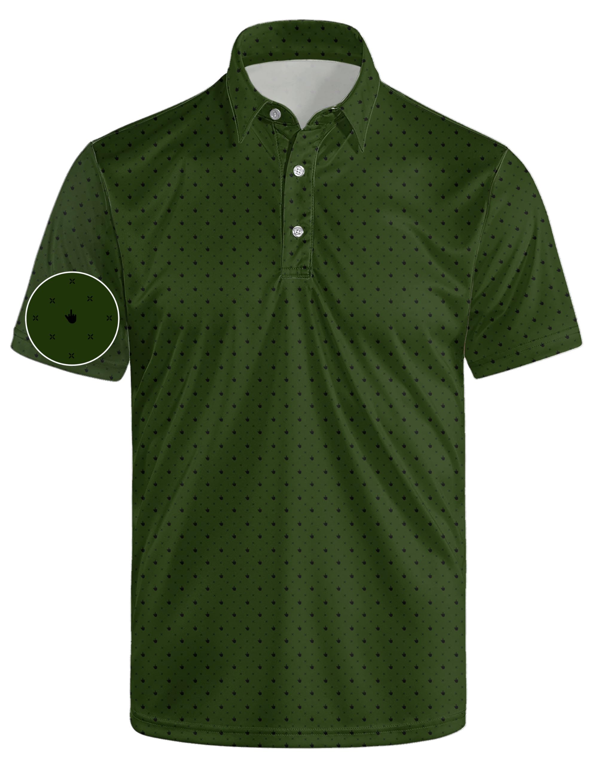 Mens Funny Golf Polo Shirts Short Sleeve Quick Dry Polo Shirts