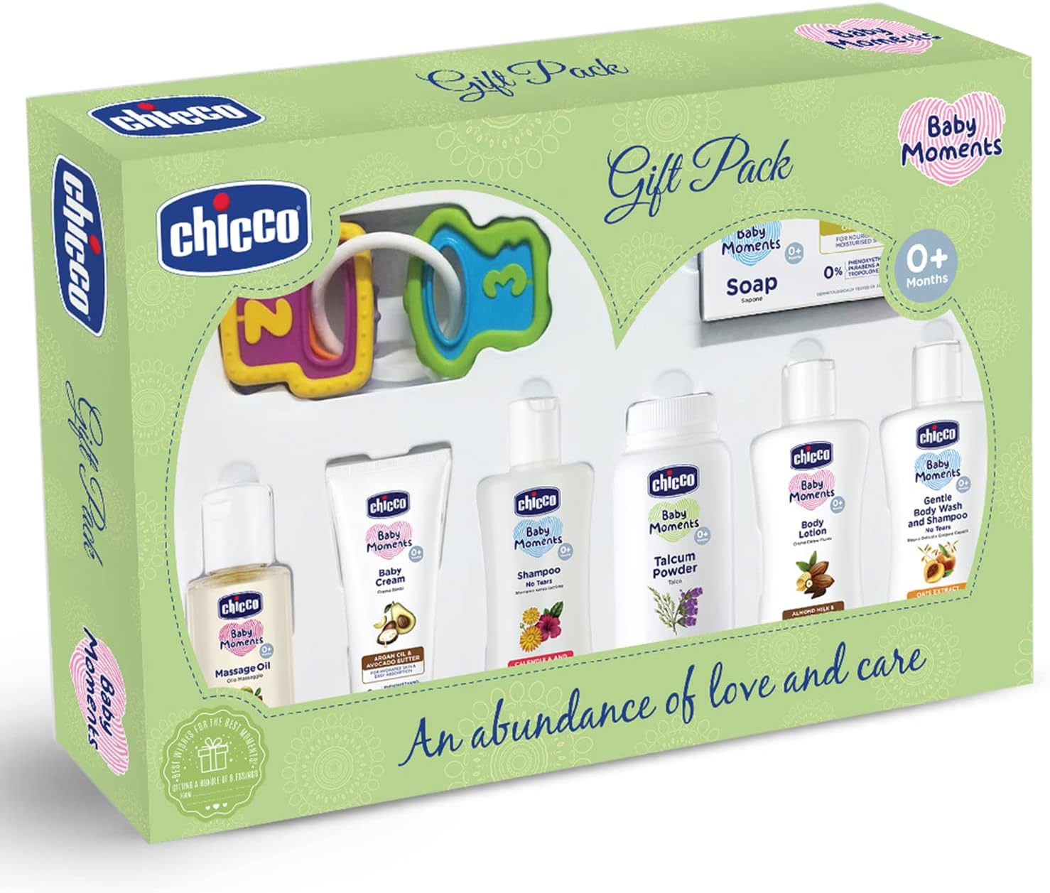 Baby Moments Delight Set Green, Gift Set for Babies, 0m+