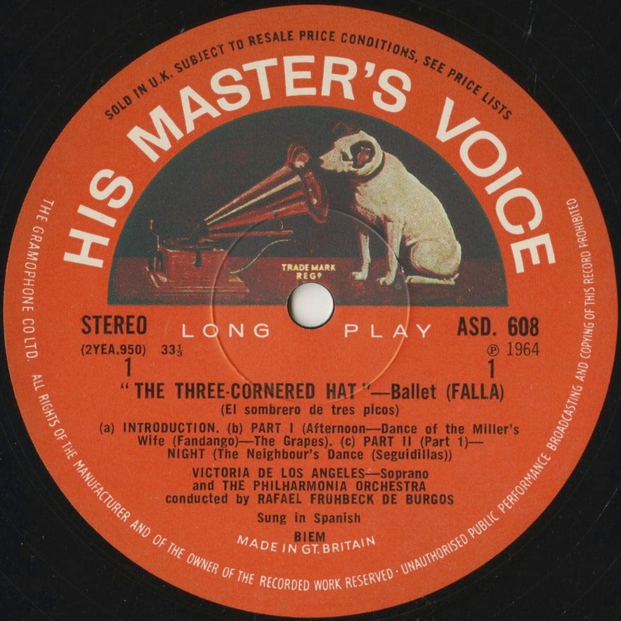 Amazon | ファリャ:三角帽子/HMV:ASD 608 UK STEREO Original