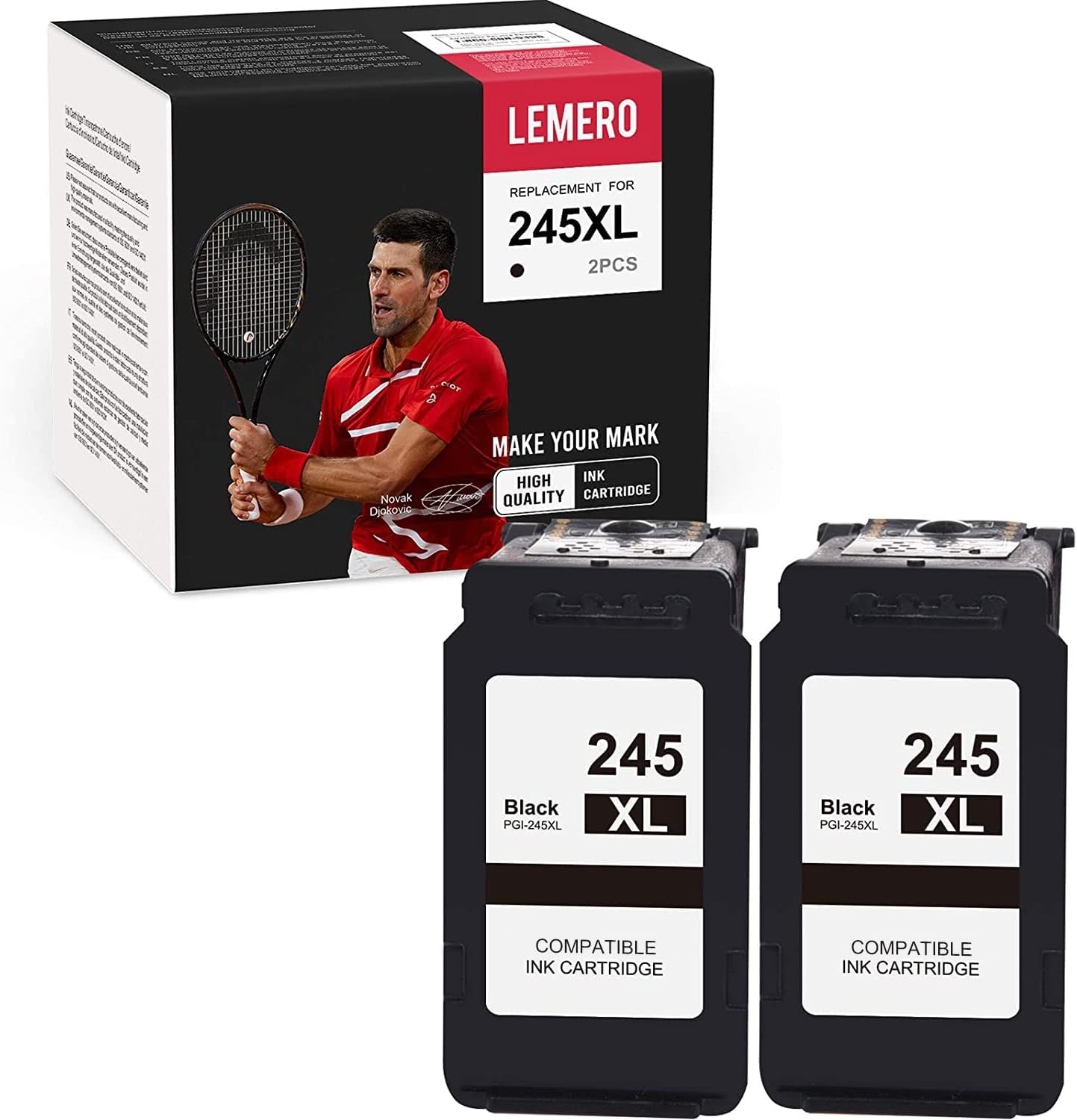 Limited Discount LEMERO Compatible Ink Cartridge Replacement for Canon 245XL 245 PG-245XL PG-245 for Pixma MX492 MX490 MG2522 TS3122 MG2520 MG3022 MG2922 TS3120 MG2920 MG2420 (2 Black)