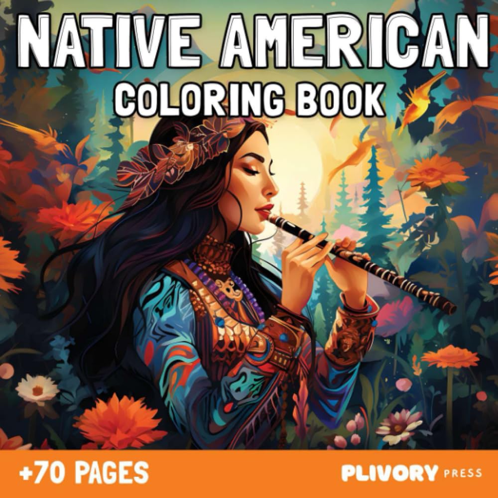 Native American Coloring Book : Native Americans Symbols, People, Animals American Indian Girl and Man Portraits for Relaxation and Mindfulness | For ... Realistic Portraits Grayscale Coloring books