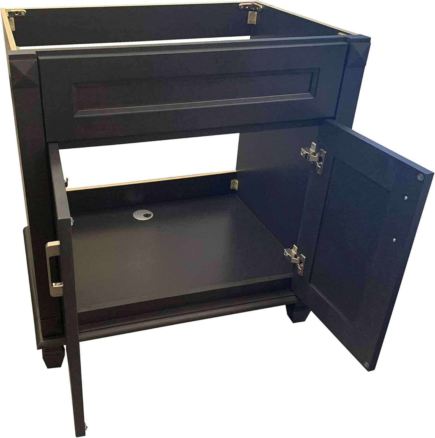 Greenleaf 30" Wide x 21" Deep New Carbon Metallic Black Single-Sink Bathroom Vanity Base Cabinet NCM-V3021