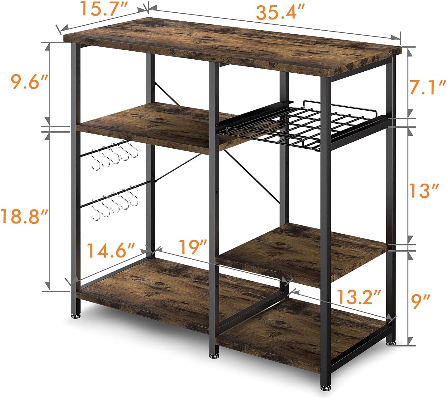 Ladder Shelf with Bakers Rack : Tools & Home Improvement