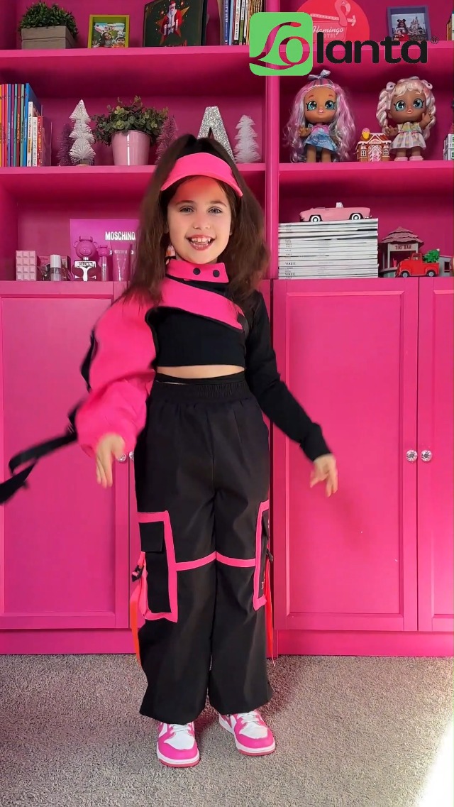 Completo Tie-Dye Per Ragazze - Top E Pantaloni Jogger Colorati Hip Hop 6-11 Anni - Foto 7