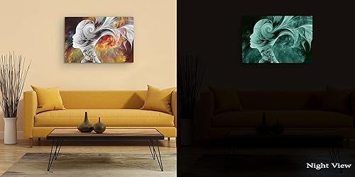 Miniatura 7 de Startonight Lienzo decorativo abstracto para pared, pintura de amor etéreo y mujer, impresión estirada, moderna para dormitorio o sala de estar,