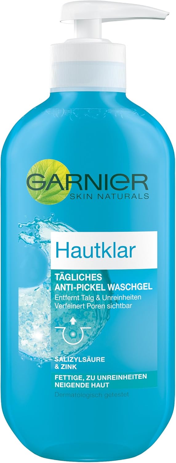 Garnier Skin Clear Face Cleanser for Blemished Skin, Pore Refining