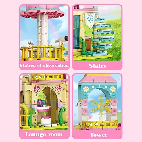Miniatura 5 de Kit de bloques de construcción de ladrillo para ensamblar castillo de princesa, juguetes de construcción STEM, regalo de juego de rol de aprendizaje