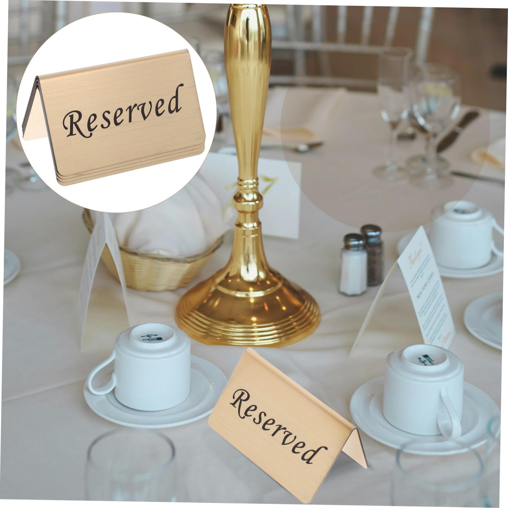 PRETYZOOM 12piezas De Mesa Reservadas Inoxidable Para Carteles Elegantes Para Bodas y Para Asientos Restaurantes