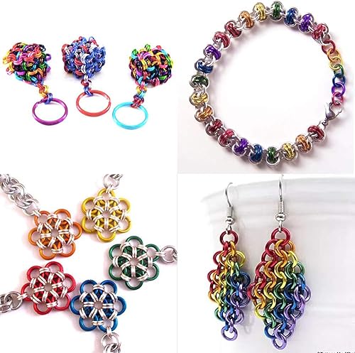 Miniatura 6 de LiQunSweet 600 anillos de aluminio de 6 colores, anillos de salto abiertos, anillos redondos para gargantilla, collares, pulseras y accesorios de