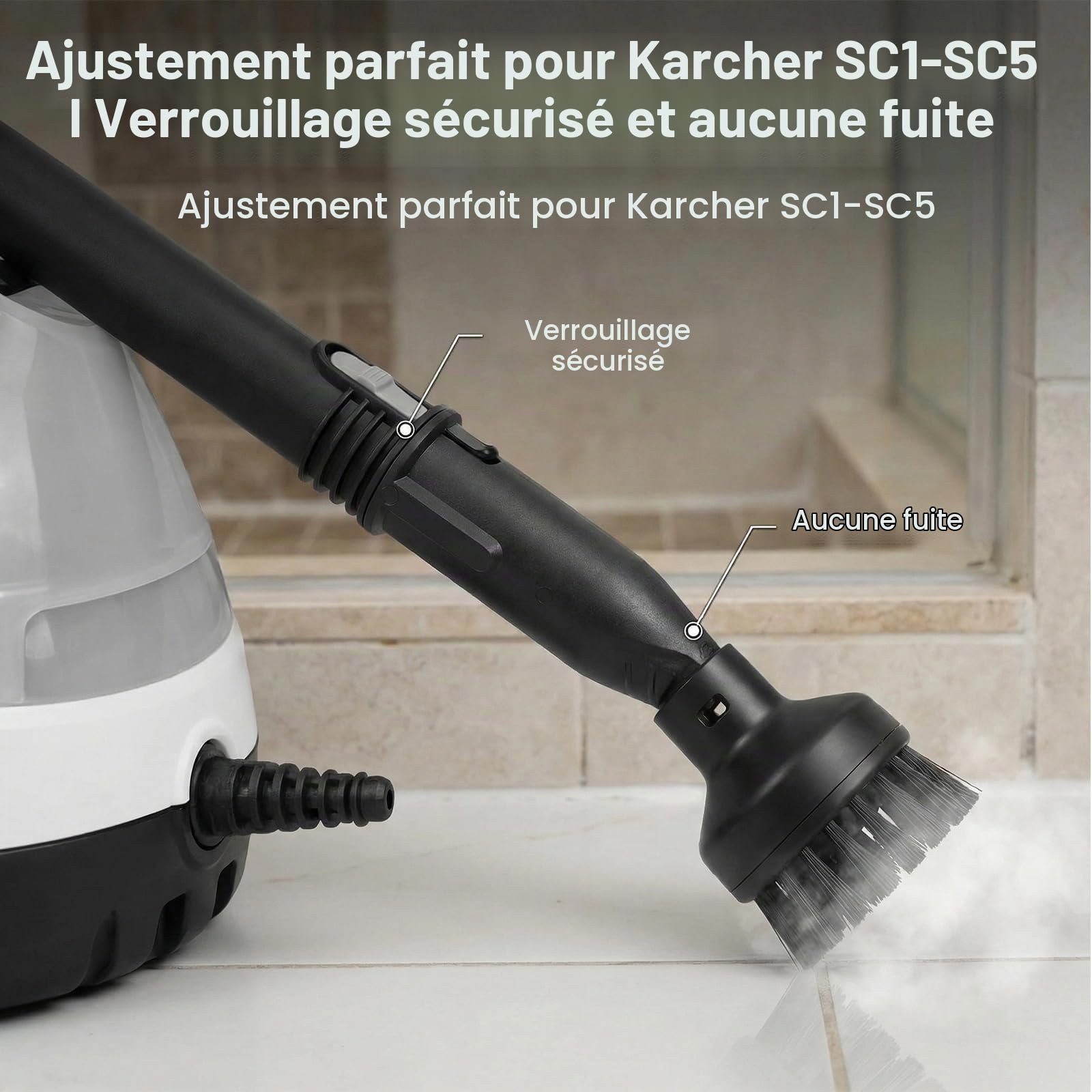 Lot de 14 Accessoires de Nettoyeur Vapeur, Accessoires pour Nettoyeur Vapeur Kärcher, Accessoires de Rechange pour Buse Manuelle, Ensemble de Pièces de Rechange pour Buse Manuelle pour Kärcher