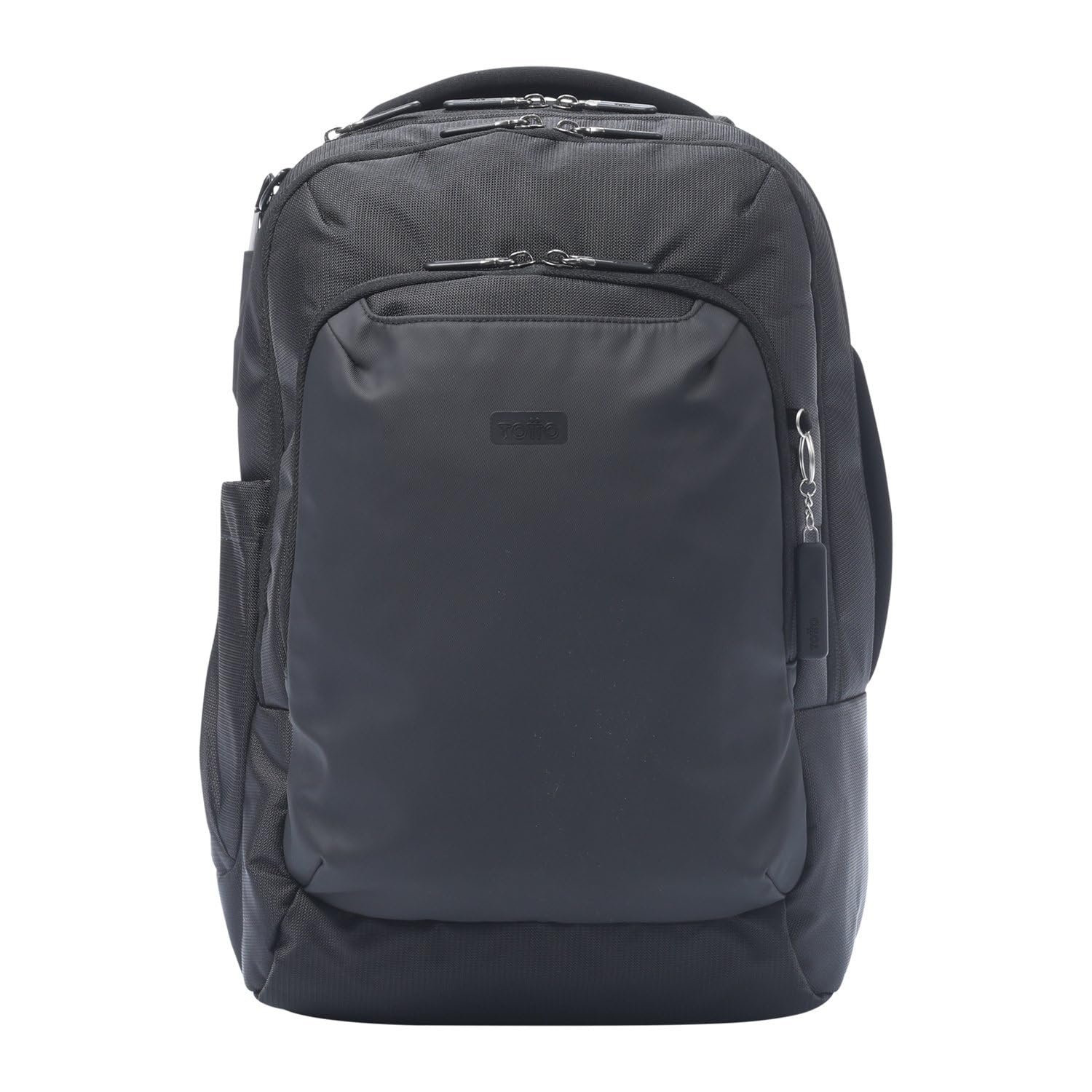 TOTTO - Mochila para Ordenador Portátil de 16 Pulgadas, Modelo GTX 2.0, RFID Blocker, 3 Compartimentos, Bolsillo Botella, Bolsillo Secreto, Correa para Maleta, Espaldar Ergonómico, Color Negro