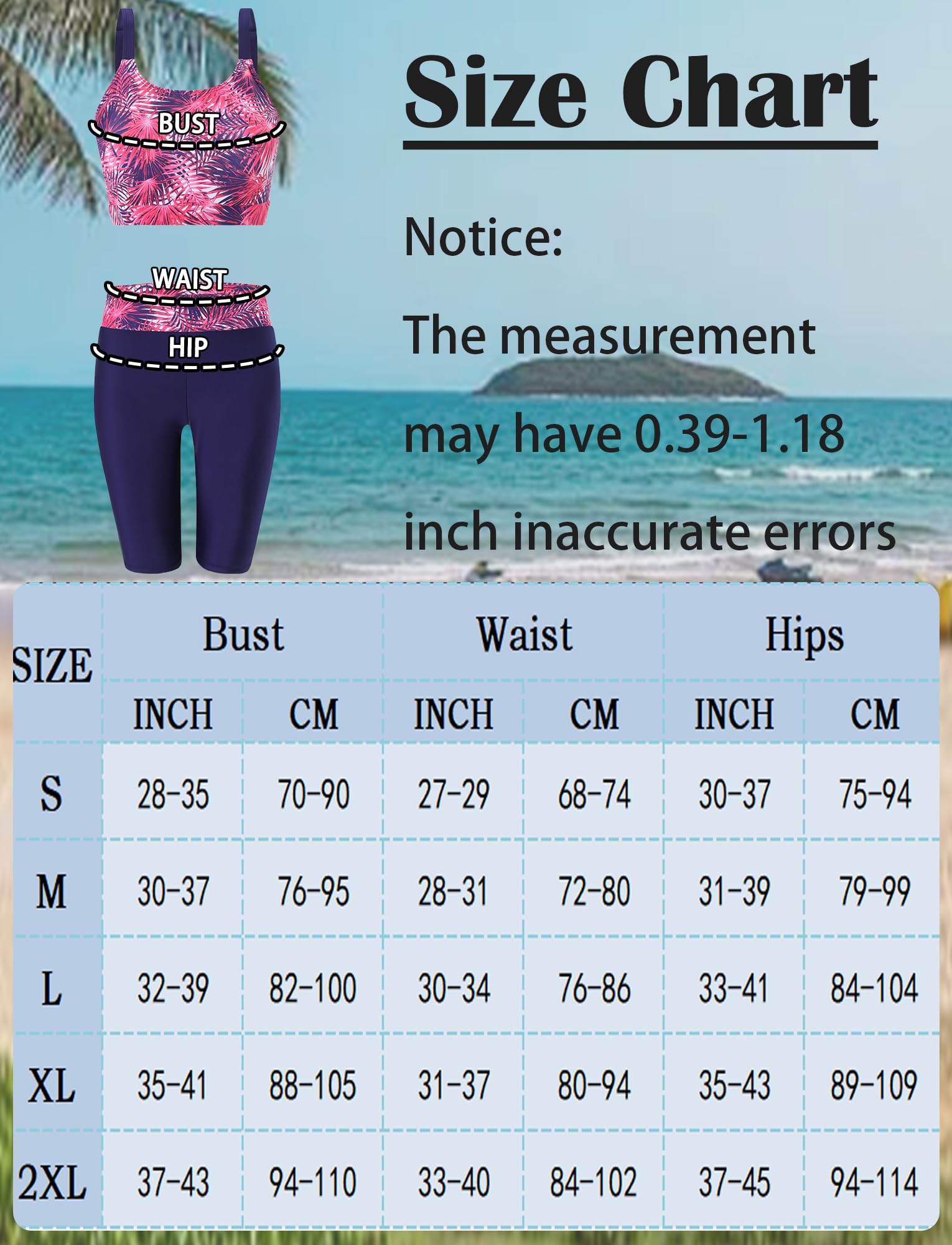 Bañador de 3 piezas para mujer, protección solar, conjunto Rashguard de manga larga + pantalones cortos y tankini surf playa