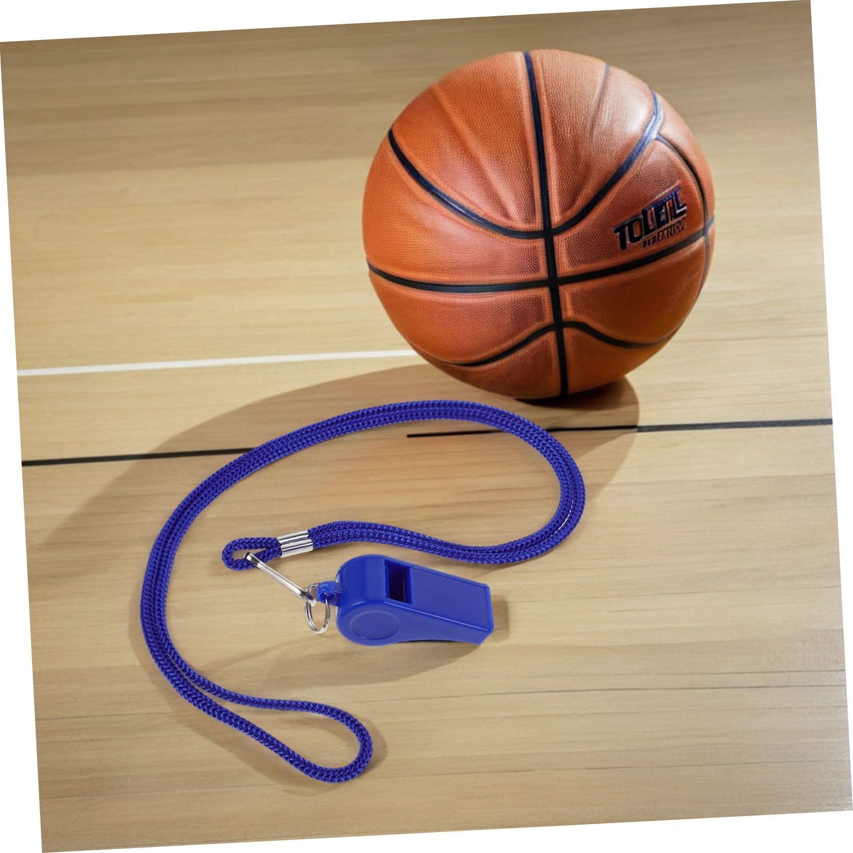 Mikikit 36 Piezas Silbatos Plásticos con Cuerda Sonido Fuerte y Silbato de Emergencia para Senderismo Camping Deportes y Actividades Color Azul