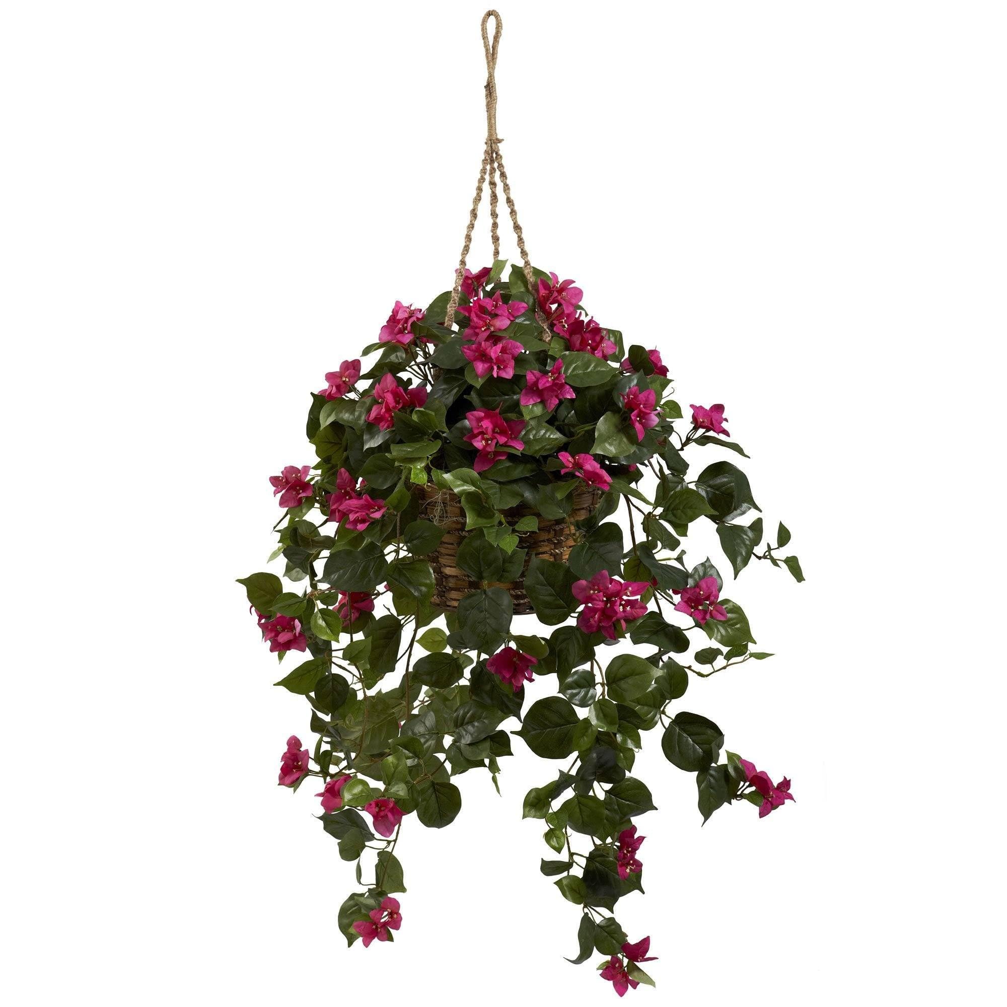 27 Bougainvillea Artificial Climbing Plant in Ribbed Planter Nearly Natural