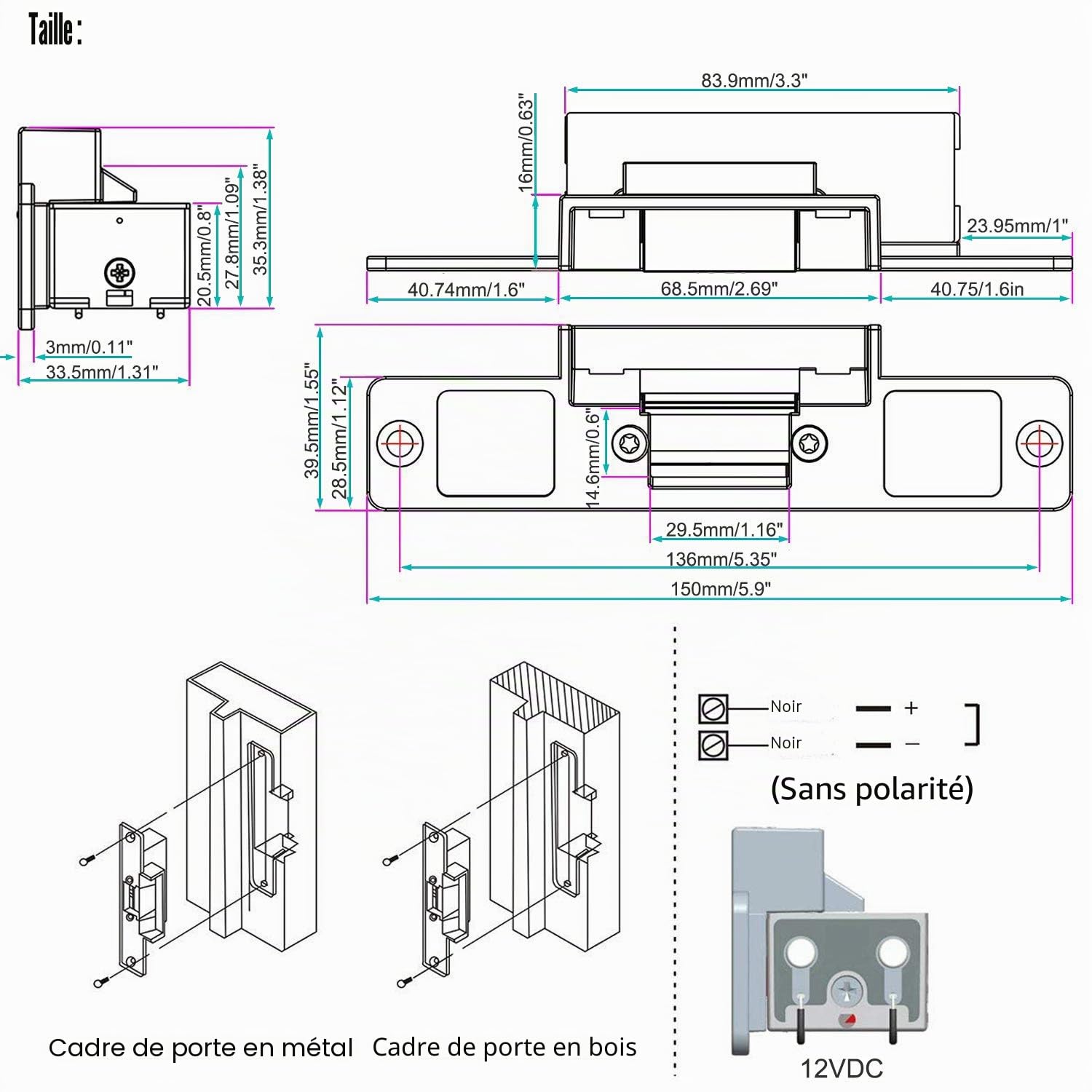 UHPPOTE Porte de contrôle d'accès avec gâche électrique récepteur sans Fil et télécommande kit