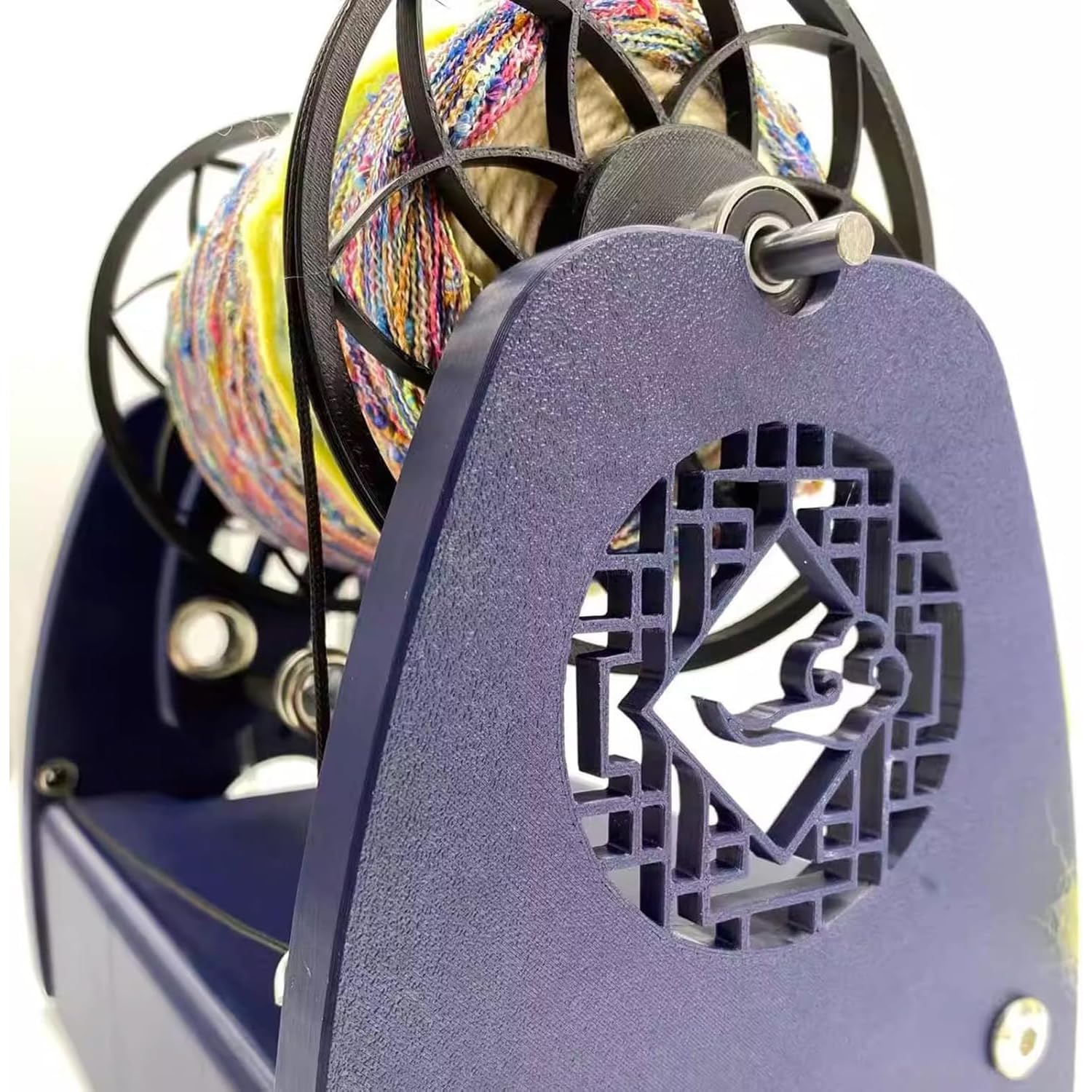 Macchina automatica per filatura artistica fine e spessa, include 3 bobine e poggiapiedi, compatibile con 240 g, apertura da 12 mm