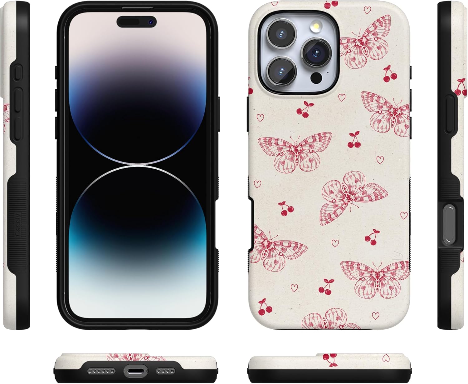 Casely iPhone 16 Pro Case | Heart Flutters | Butterfly | Bold Protective Design | Compatible with MagSafe