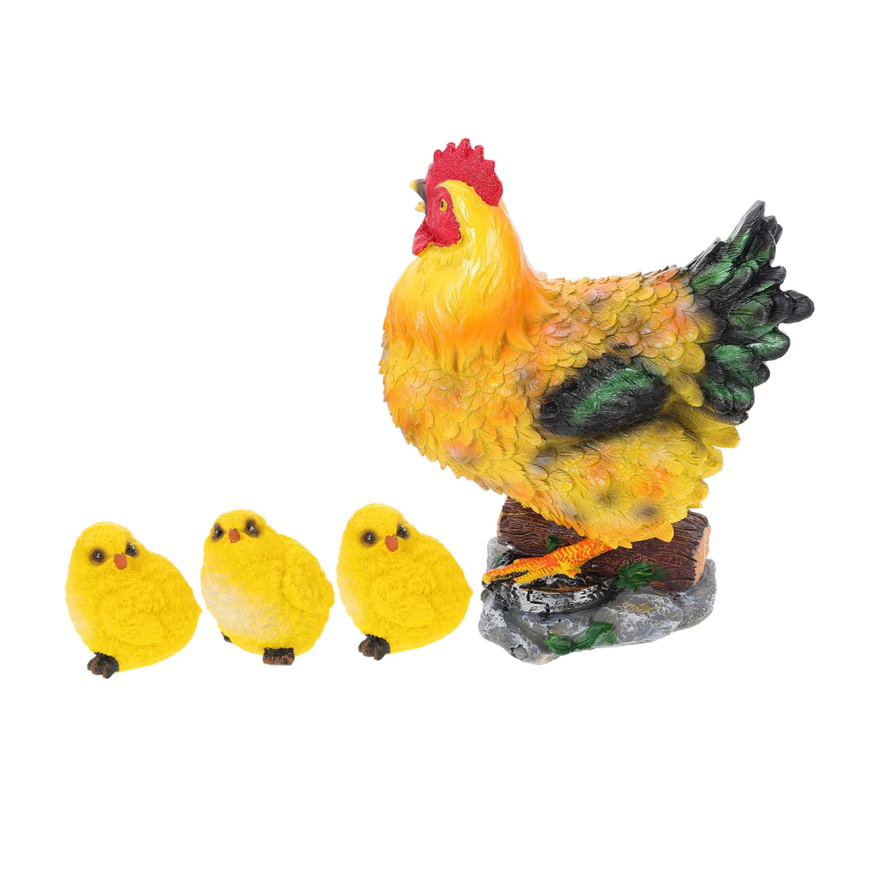 Statue de volaille de ferme et figurine de poule décoration extérieure terrasse