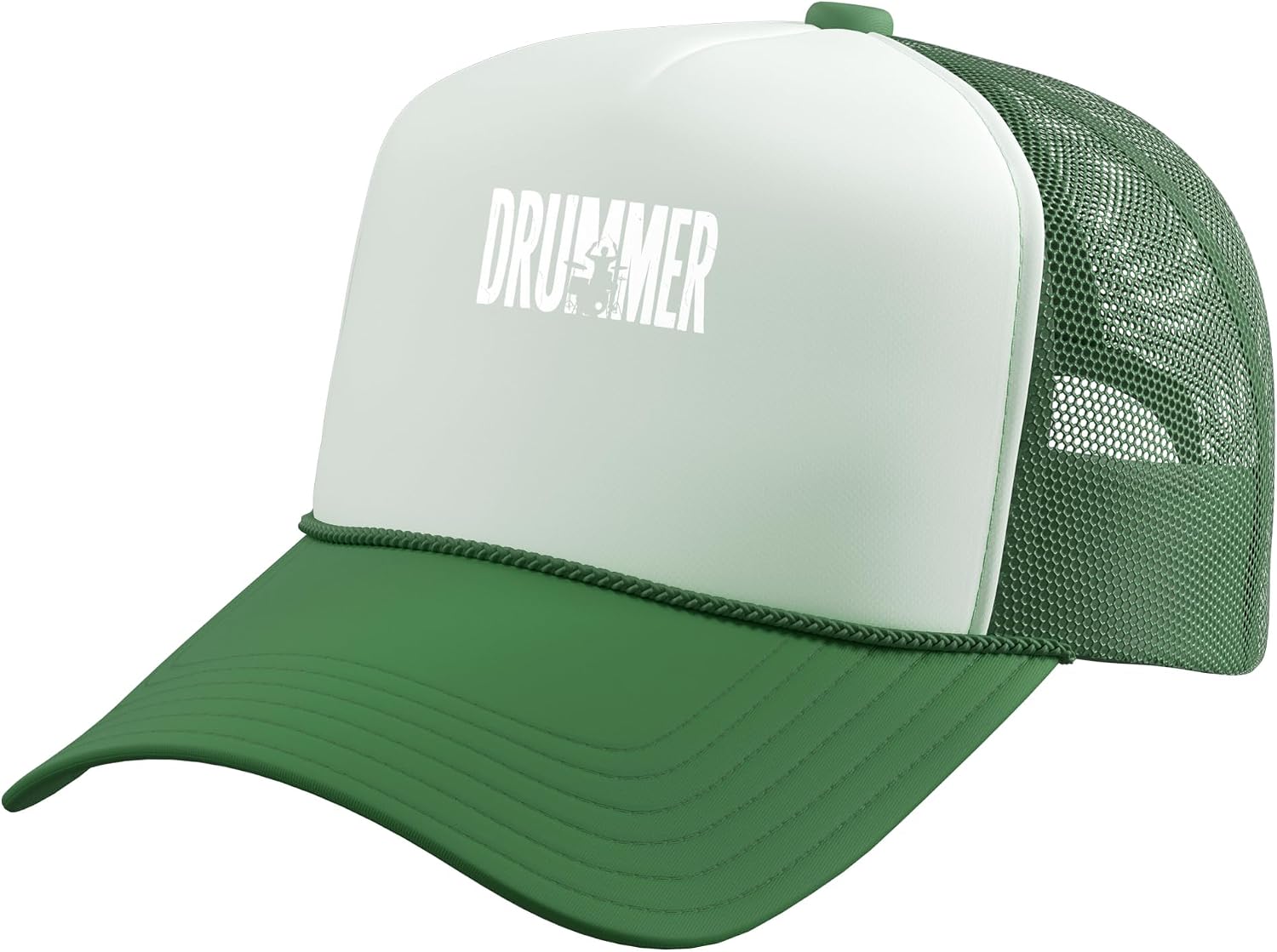 Drumming Tee Play Drums Drummer Musician Rock Music Band Tee Trucker Hat with Adjustable Mesh Back