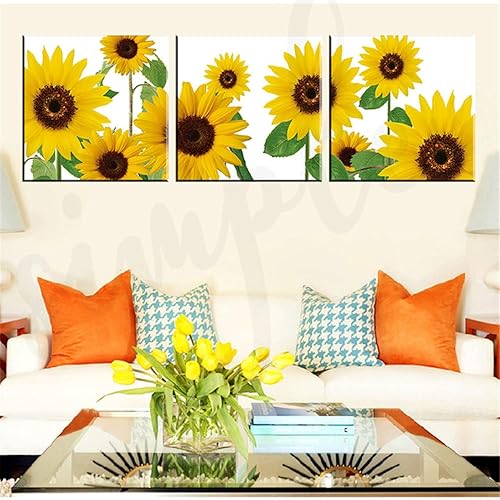 Miniatura 6 de Carteles de girasol de estilo nórdico, impresión de lienzo botánico, cuadros de arte de pared de granja para sala de estar, decoración del hogar,