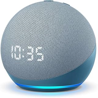Echo Dot (4th Gen) | Smart speaker with clock and Alexa | Twilight Blue
