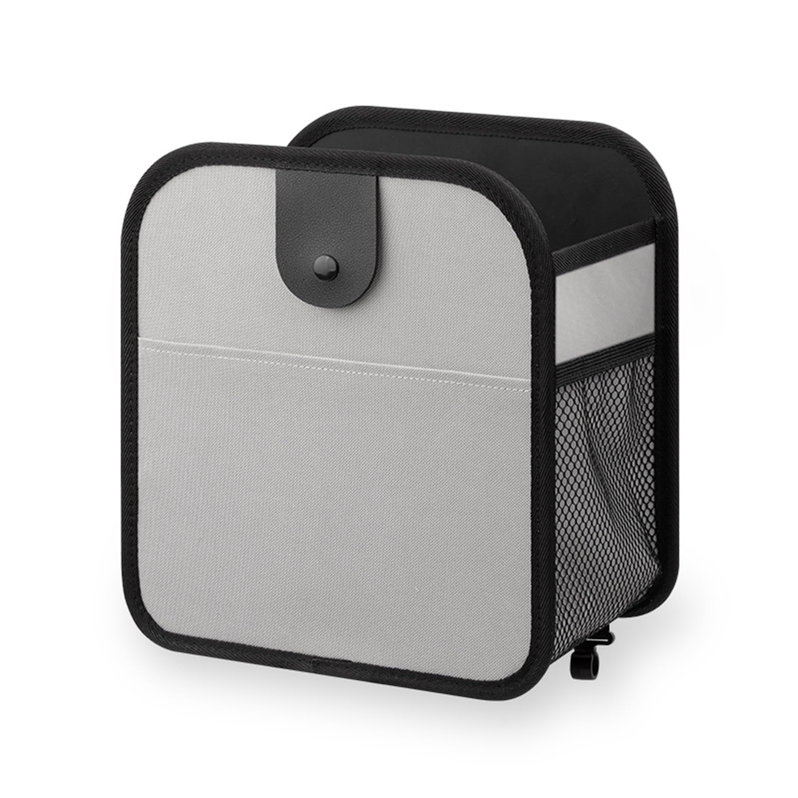 SHYYOULQE Multipurpose Vehicle Waste Bag with Stretchable Opening and Pocket Organizes Trash and Small Items Efficiently Hanging Car Planner