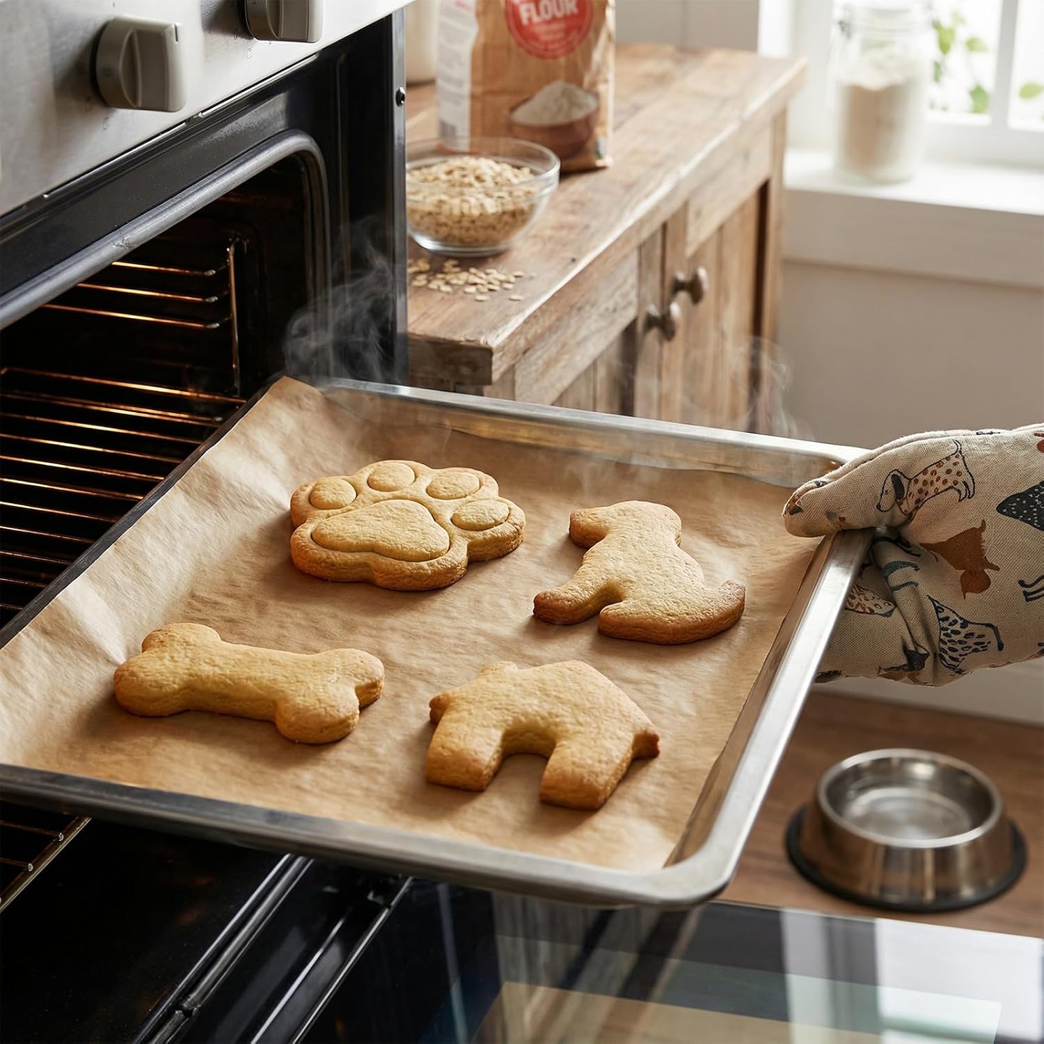 4Pcs Dog Cookie Cutters Dog Bone Cookie Cutter Stainless Steel Cookies Cutters Bone Shape Cookies Cutter Set for Home Baking Theme Party Homemade Snacks - Image 4