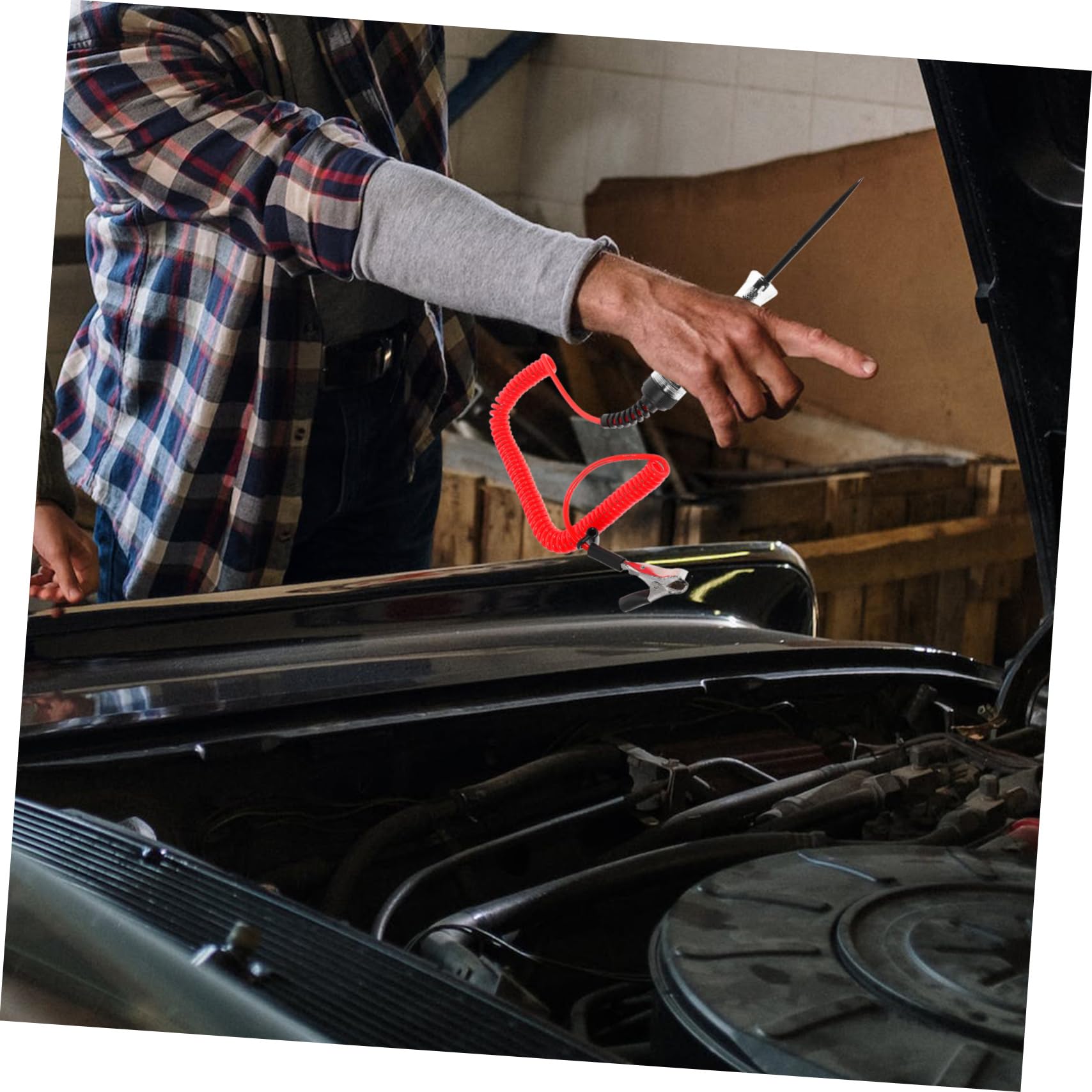 CLISPEED 5 Piezas Probador de Automotriz Digital con Pantalla LCD Tester de Voltaje Voltaje Medidor de Consumo Eléctrico para Vehículos para Reparaciones Eléctricas y Diagnósticos de Fallos