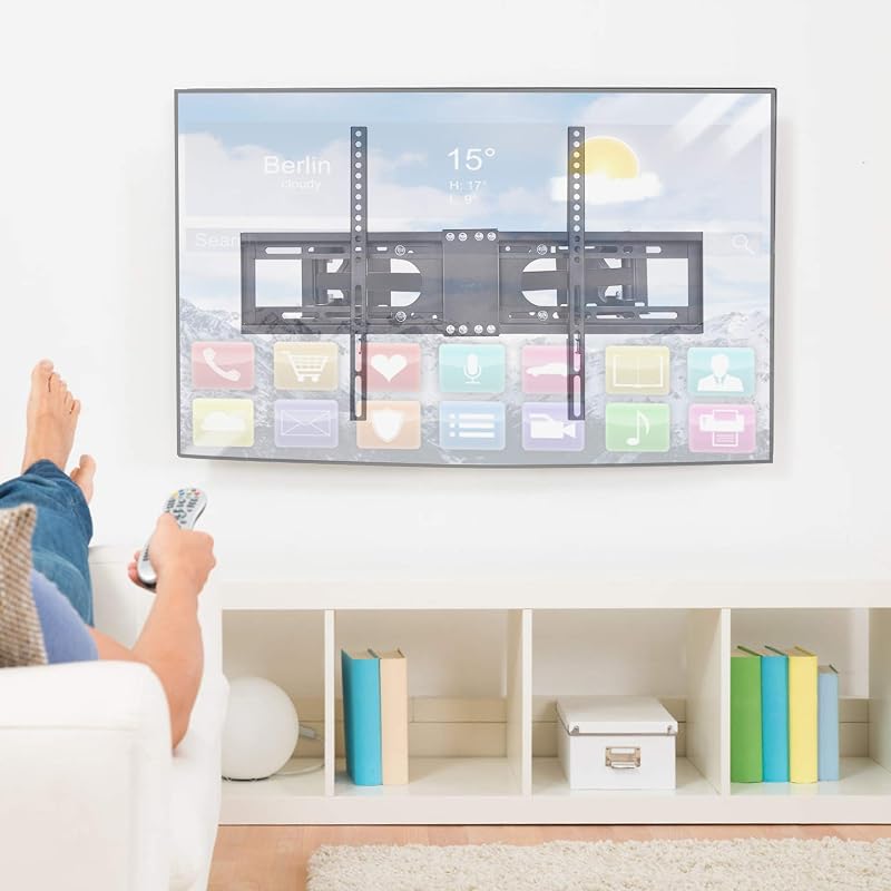 Medla Sarok TV Fali Tartó - Forgatható és Dönthető Konzol 32-65" LED LCD Plazma TV-hez, 45 kg Teherbírás, VESA 600x400