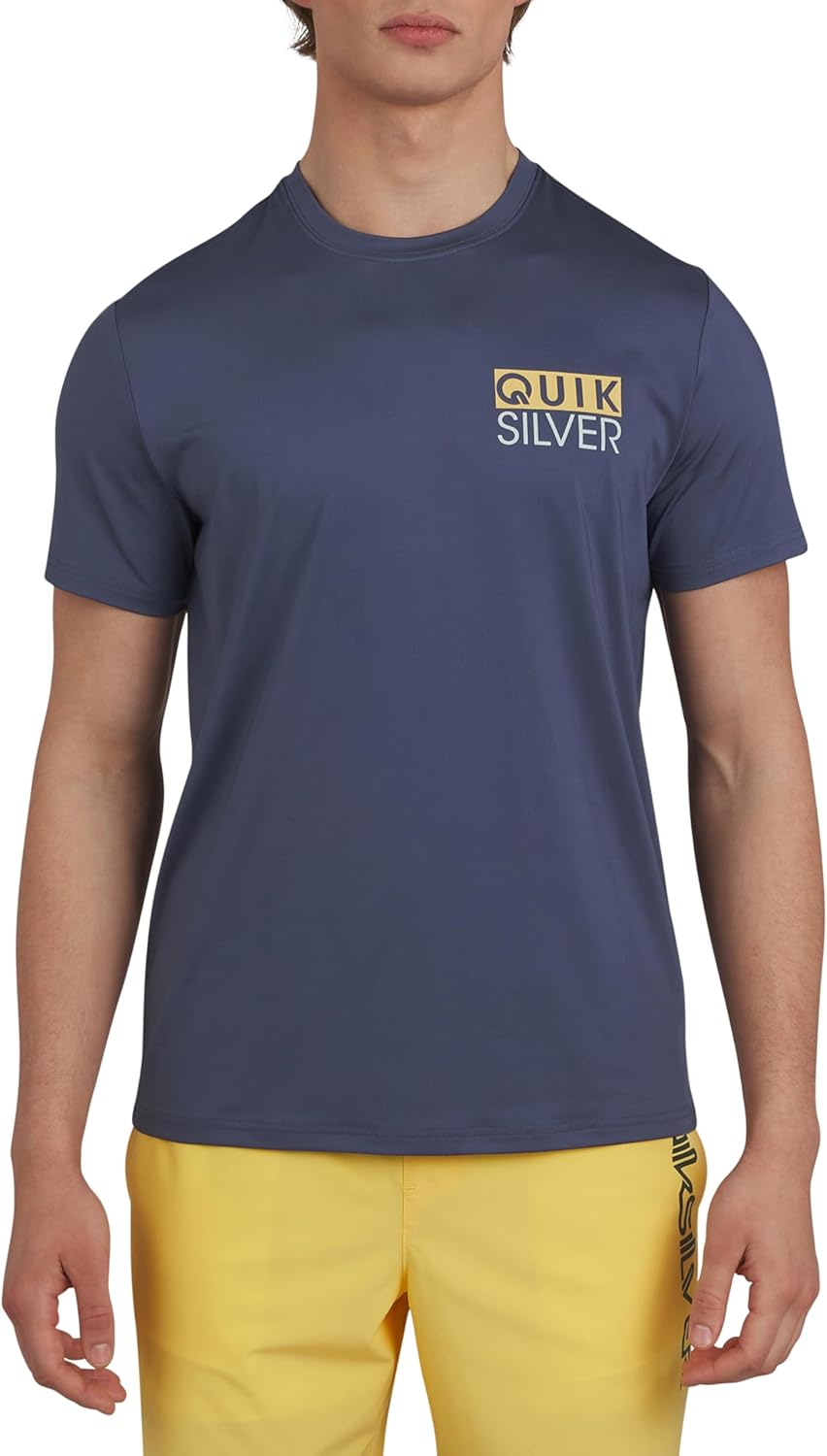 Quiksilver Mens Swimwear Regular Fit UPF 50 Short Sleeve Sun Tee
