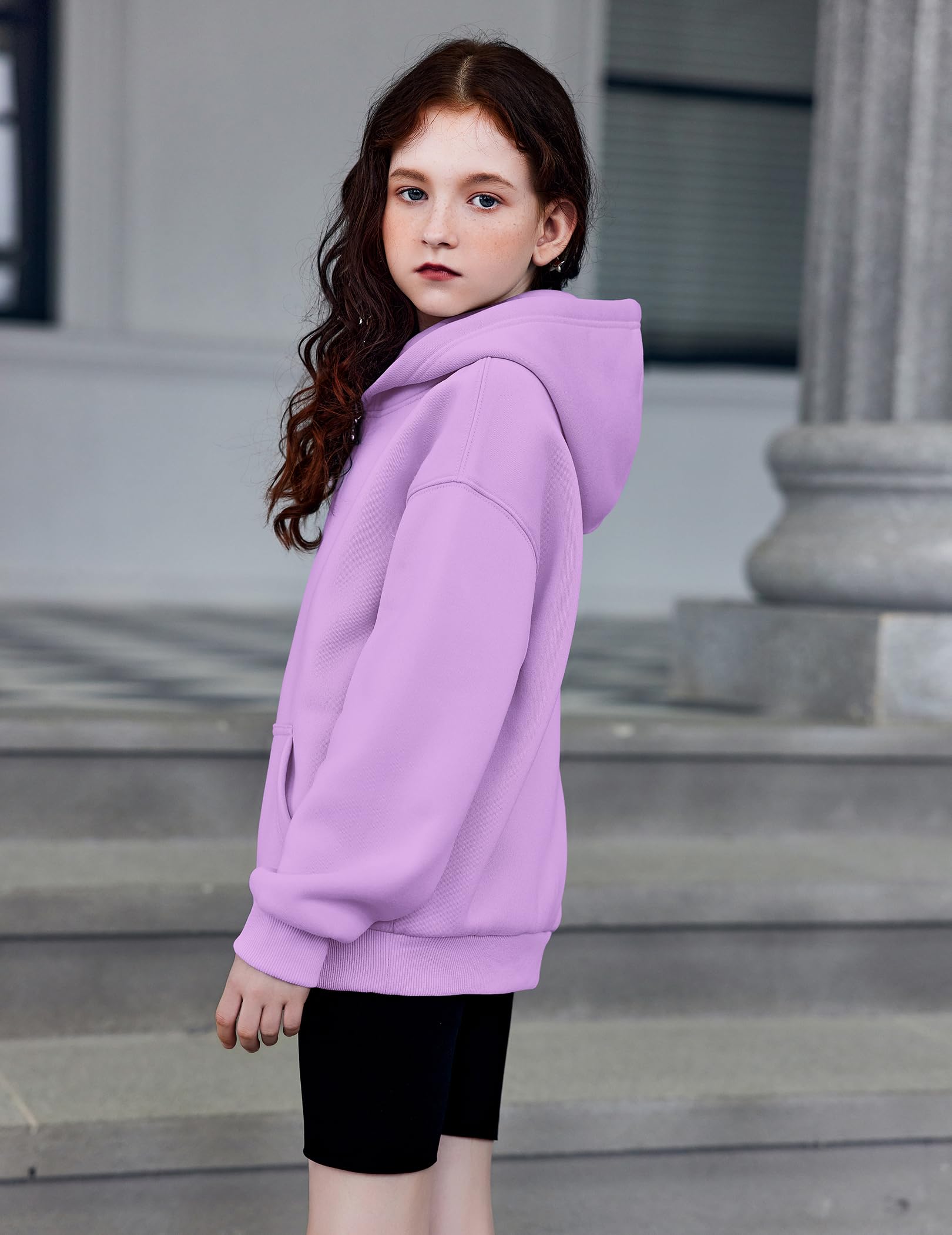 Arshiner Fille Sweats à Capuche en Polaire Enfant Pull Douce Confortable Chaude Hiver avec Poche Hoodie pour Filles 6-15 Ans