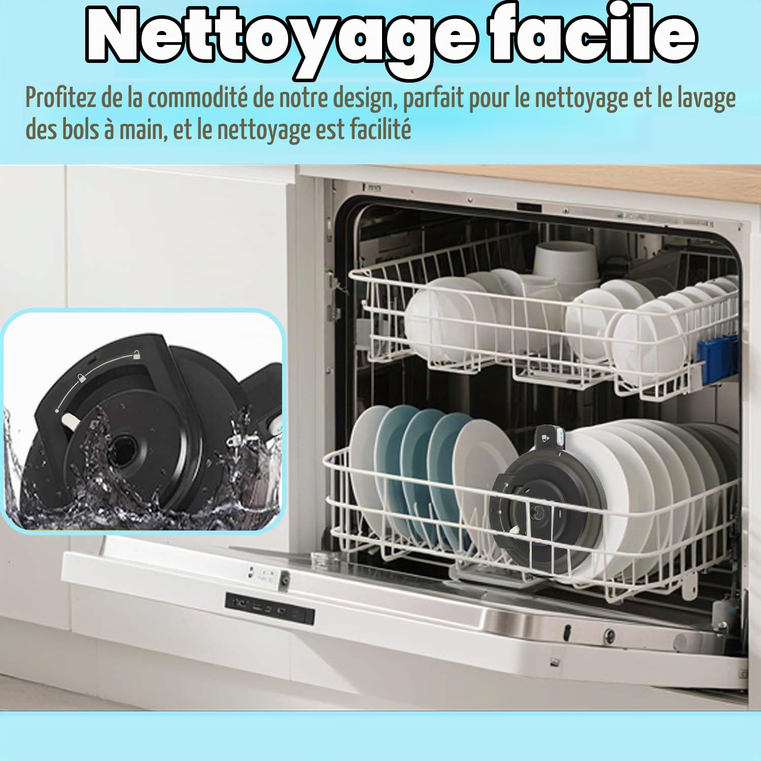 Couvercle extérieur compatible avec les sorbetières Ninja Creami NC700 | et NC701, Réutilisable, sans pale