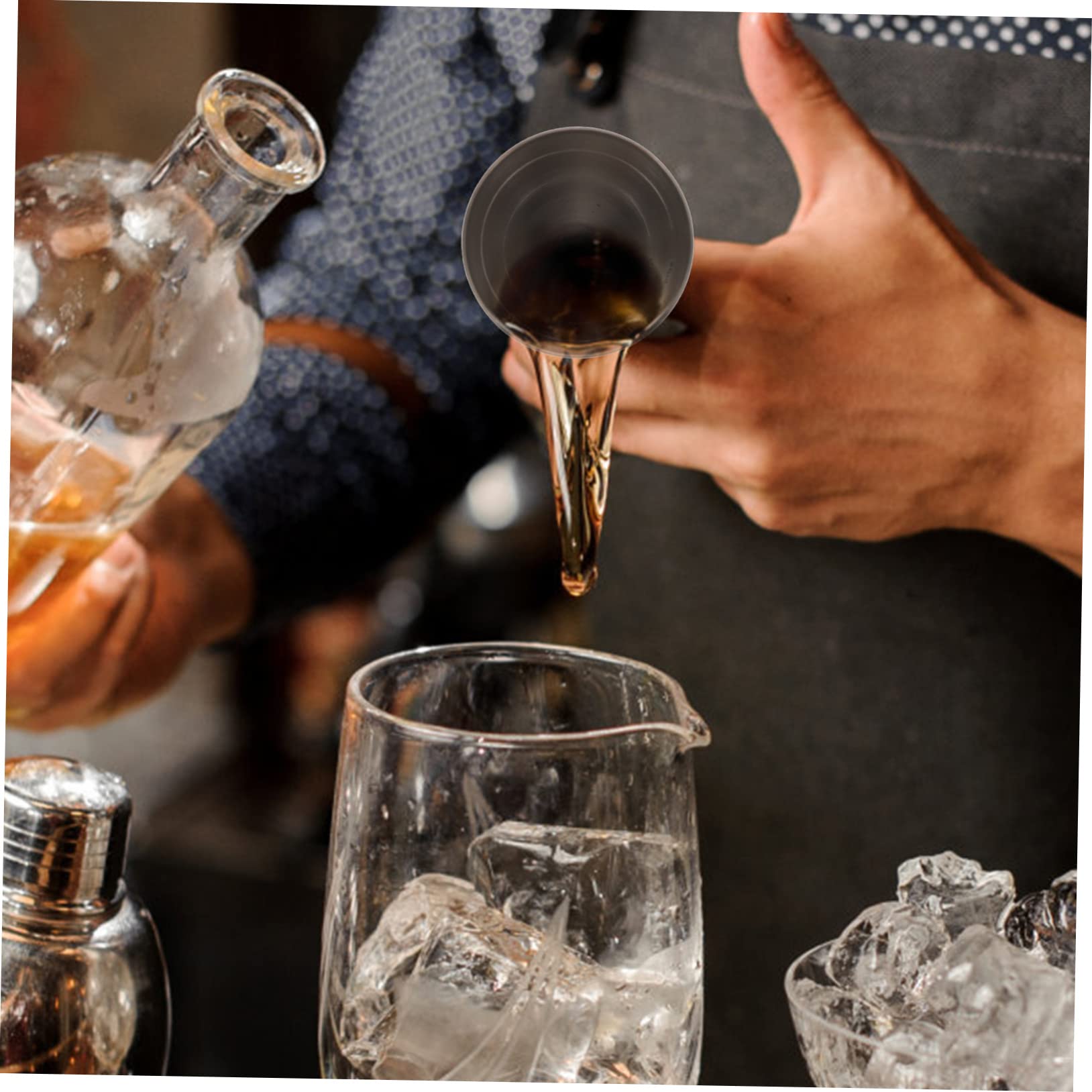 Cabilock Lot De 2 Doseurs À Cocktail En Acier Inoxydable Double Once Pour Barman Appareil De Mesure Précis Pour La Maison Et Le Bar