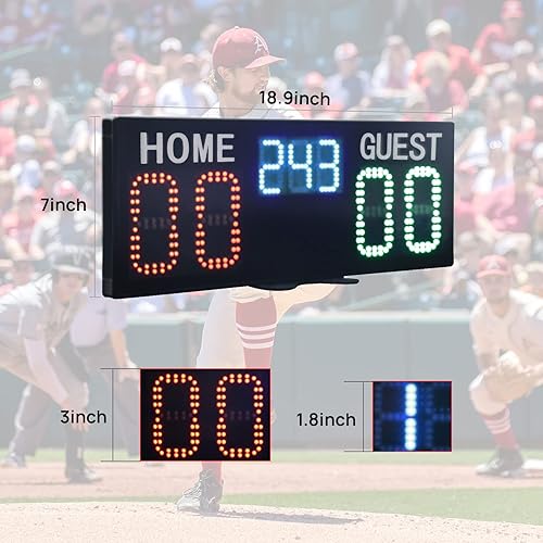 Miniatura 2 de GAN XIN Digital Scoreboard with Remote,Portable Tabletop Electronic Scoreboard,Battery Powered,Score Keeper,Game