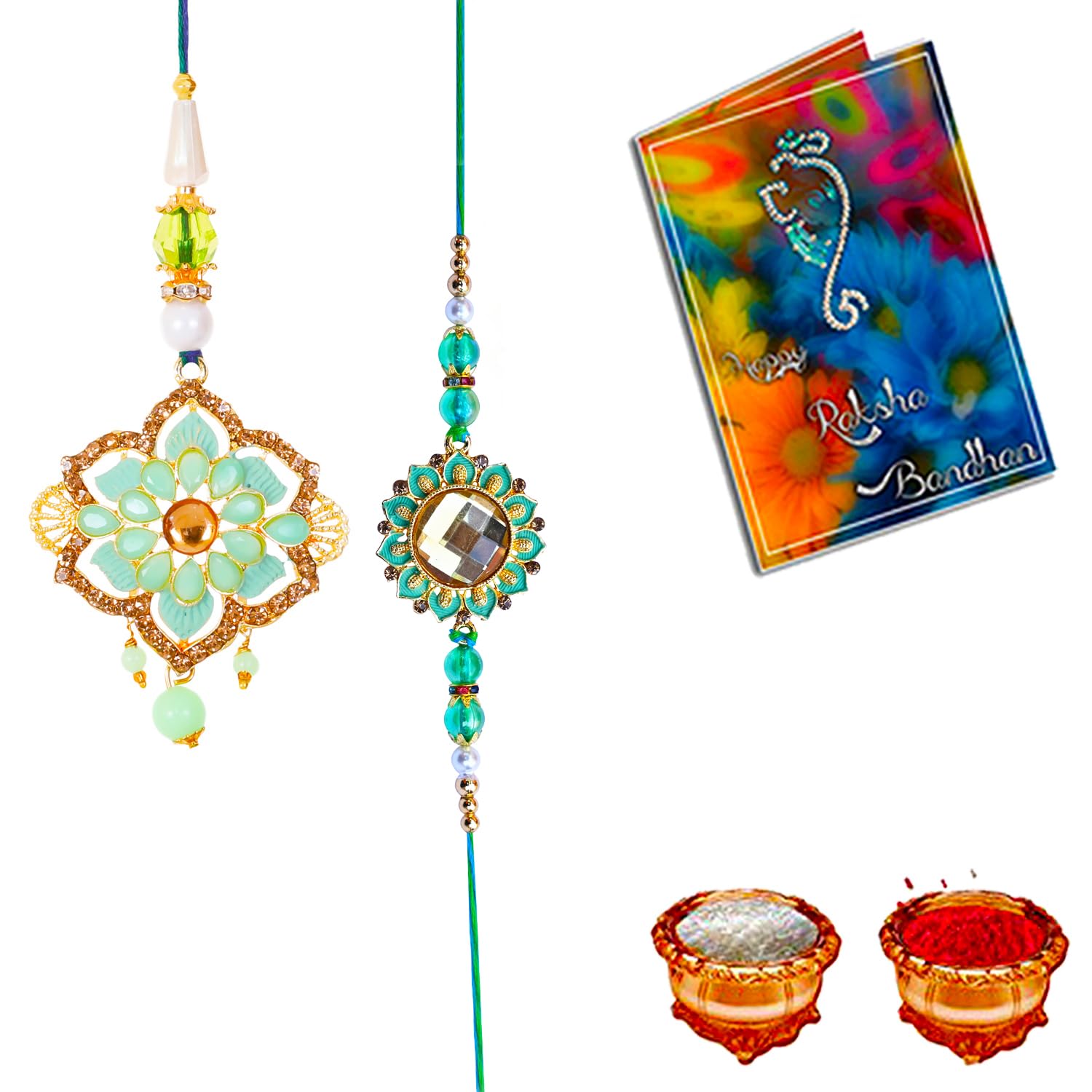 Rakhi for Brother Rakhi Gift for Brother Greeting Card with Roli Chawal Combo for Brother Bhiya Bhabhi Rakhi (Yellow-6) (B0D96N7X1V) Amazon Price History, Amazon Price Tracker