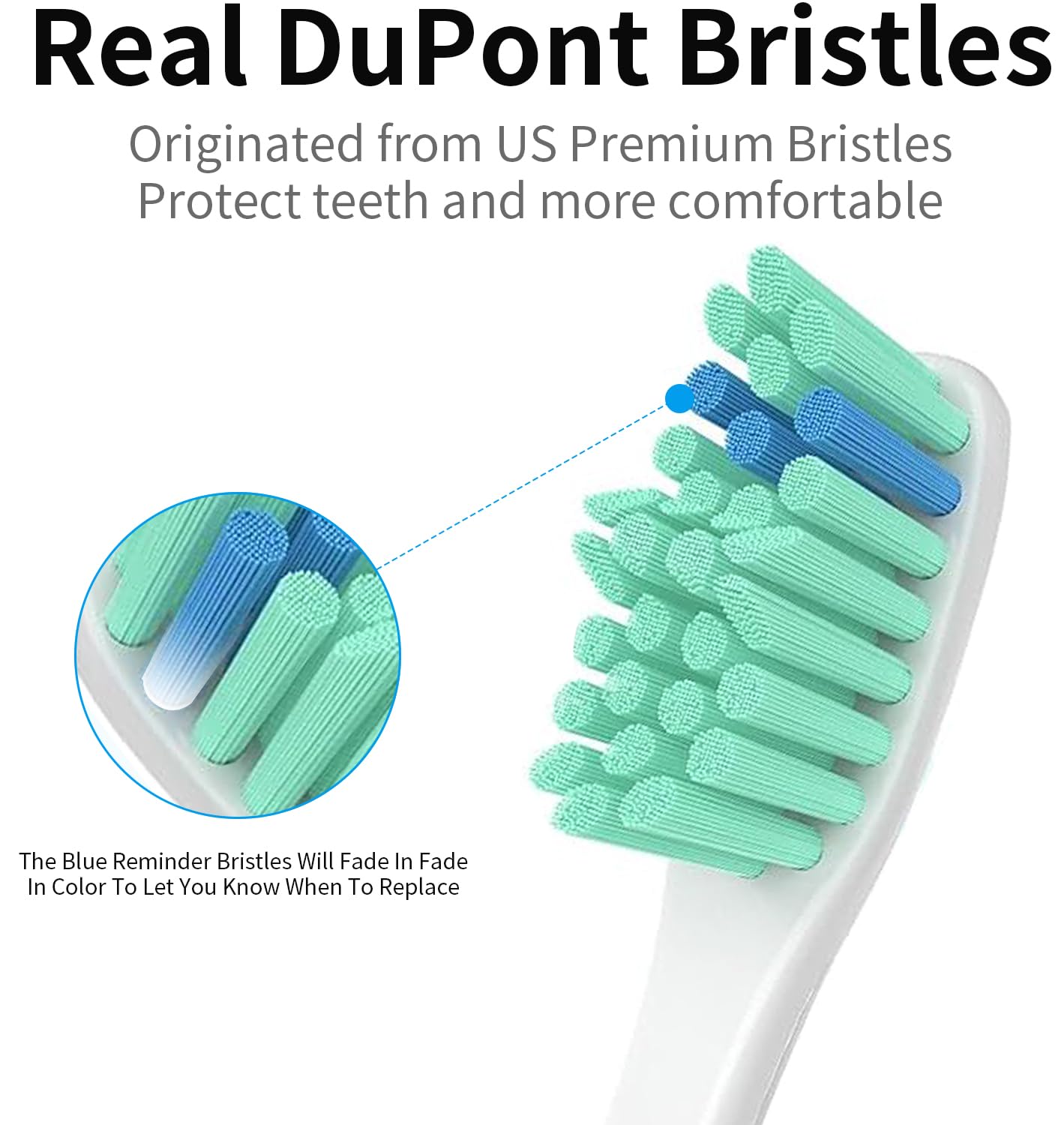 Testine di ricambio per spazzolino elettrico Philips Sonicare, testine di ricambio compatibili con spazzolino elettrico Philips Sonicare, confezione da 6