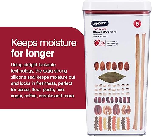 Miniatura 3 de Zyliss Twist & Seal Contenedor de almacenamiento de 121 onzas  Contenedor hermético de almacenamiento de alimentos  Contenedores para café, azúcar,
