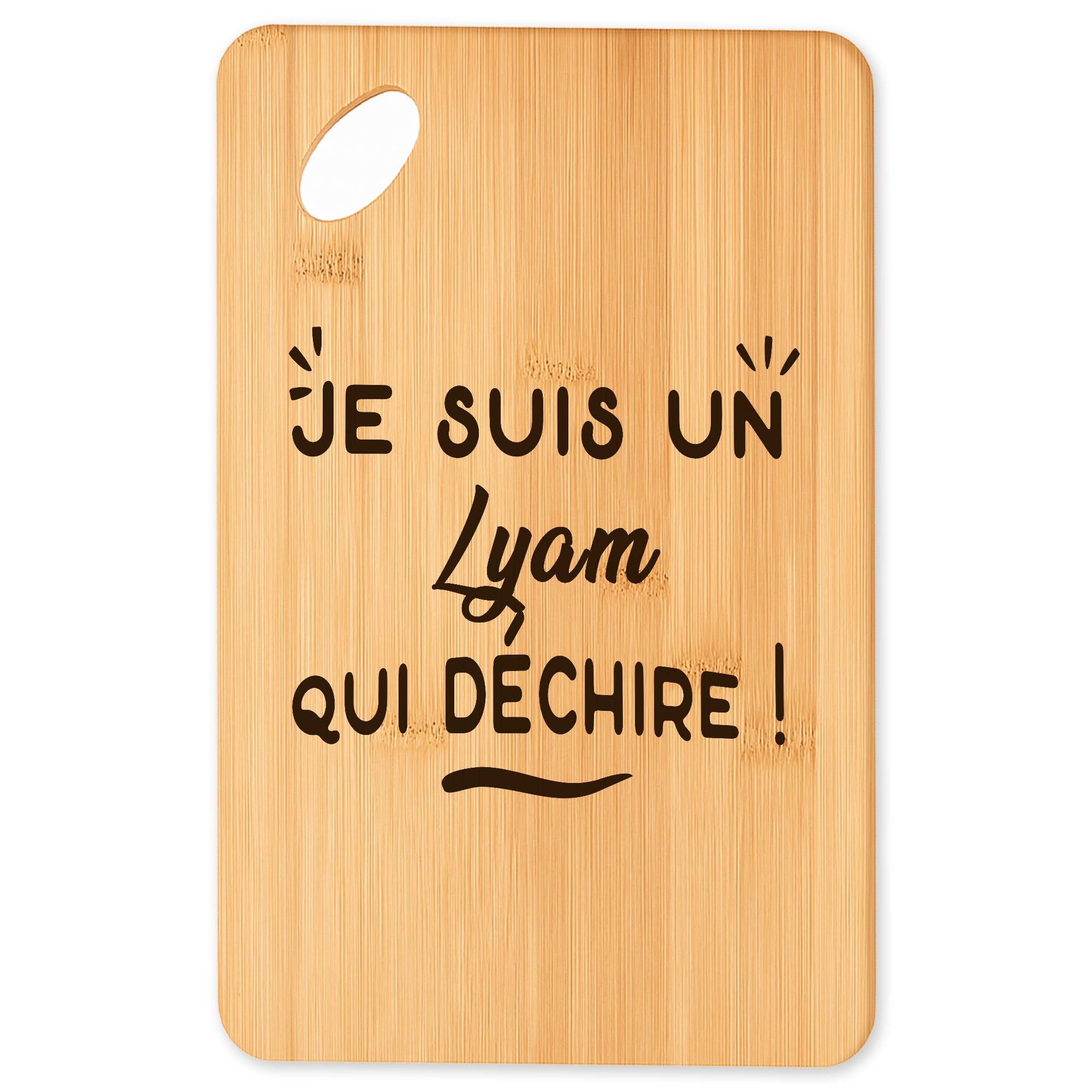 Planche barbecue originale en bois de bambou pour cadeau de cuisine durable
