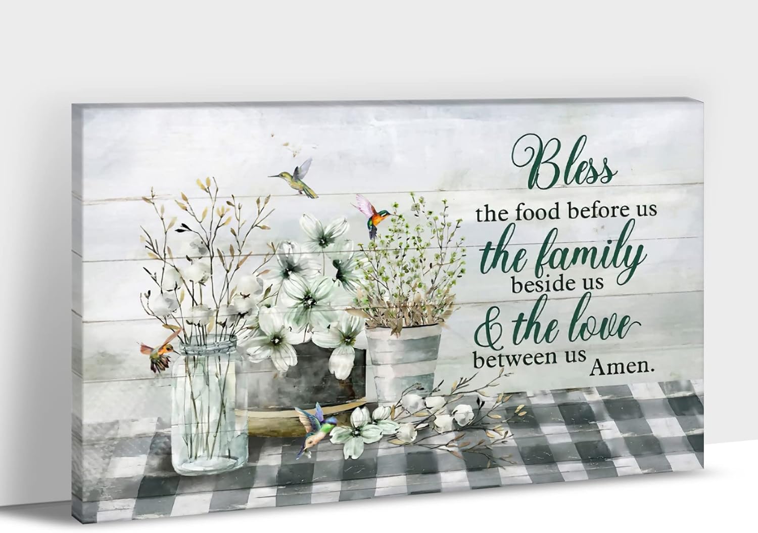 GUTTATY Kitchen Canvas Wall Art - Rustic Farmhouse Kitchen Scene Pictures for Wall Decor, Framed Canvas Print For Dining Room 12x18 Inches