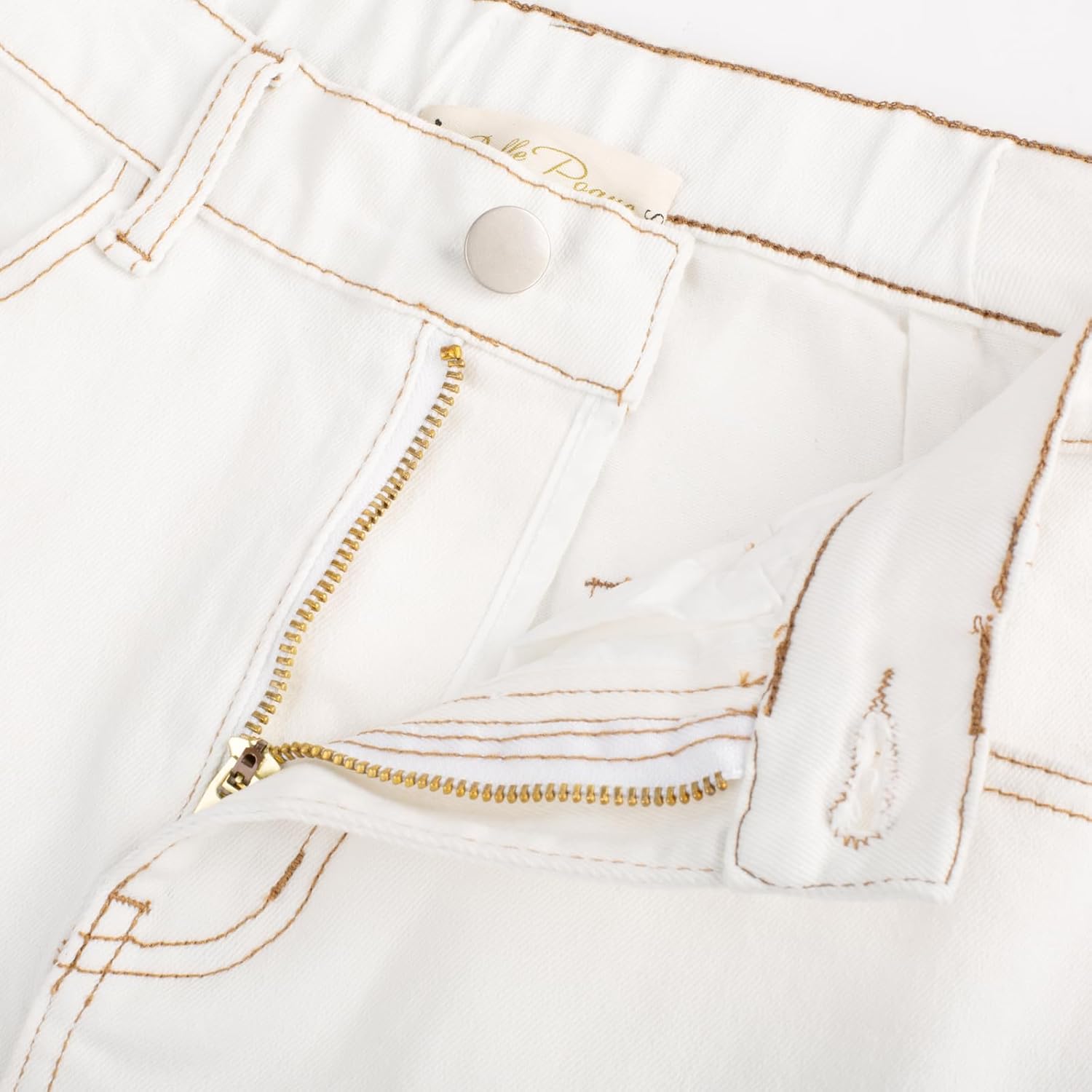 Belle Poque Vintage Denim Skirts for Women Elastic High Waist Frayed Raw Hem A-Line Maxi Long Jean Skirts with Pockets - Image 4