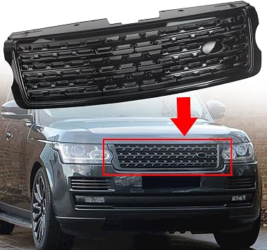 Front Grille Grill Fit for 2013-2017 Land Rover Range Rover Gloss Black LR052715