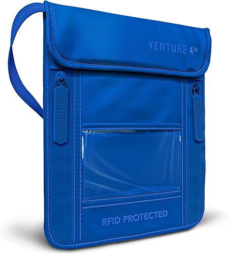 Vista 90 de Venture 4th bolsa de cuello de viaje con traba RFID, gris), V4-01-NP-GR