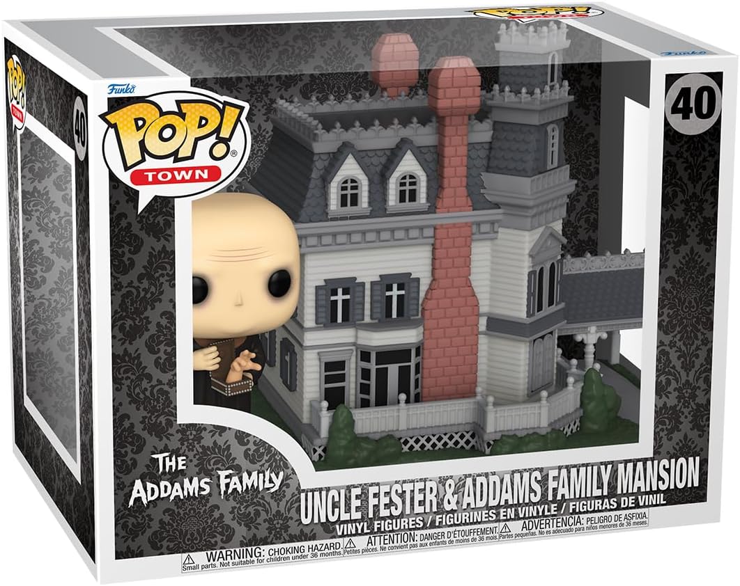 Funko POP! Town: The Addams Family – Addams Home with Uncle Fester - Addams Family Classic TV - Collectable Vinyl Figure - Gift Idea - Official Merchandise - for Kids & Adults - Horror Fans