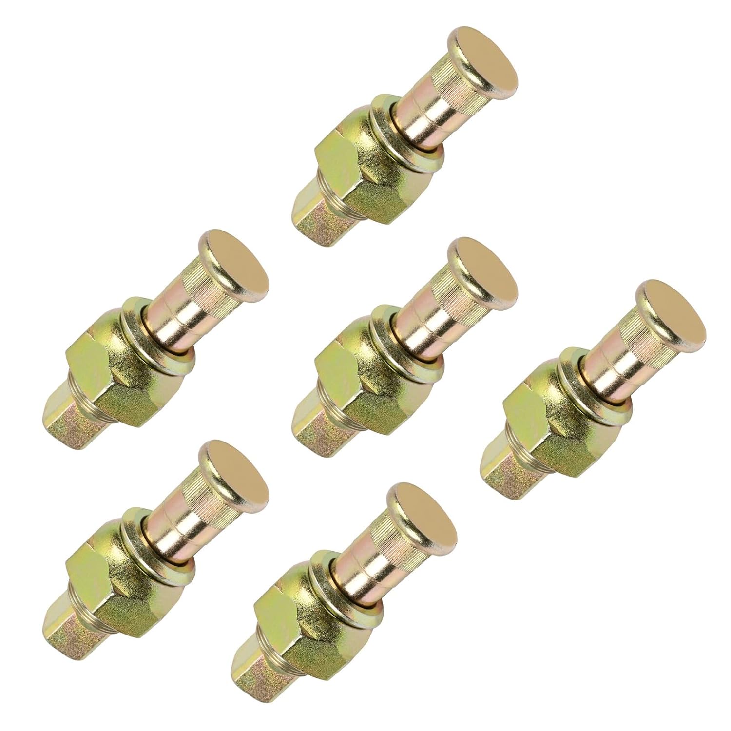 6Pcs Rear Right Wheel Nuts & Stud Kit Fit for Isuzu NPR NPR-HD NPR-XD NQR NRR Reach 1995-2023; for GMC/Chevy W3500 W4500 W5500 1998-2010 Replaces 8-97147-612-2 8-97359-805-0 8-97359-809-0