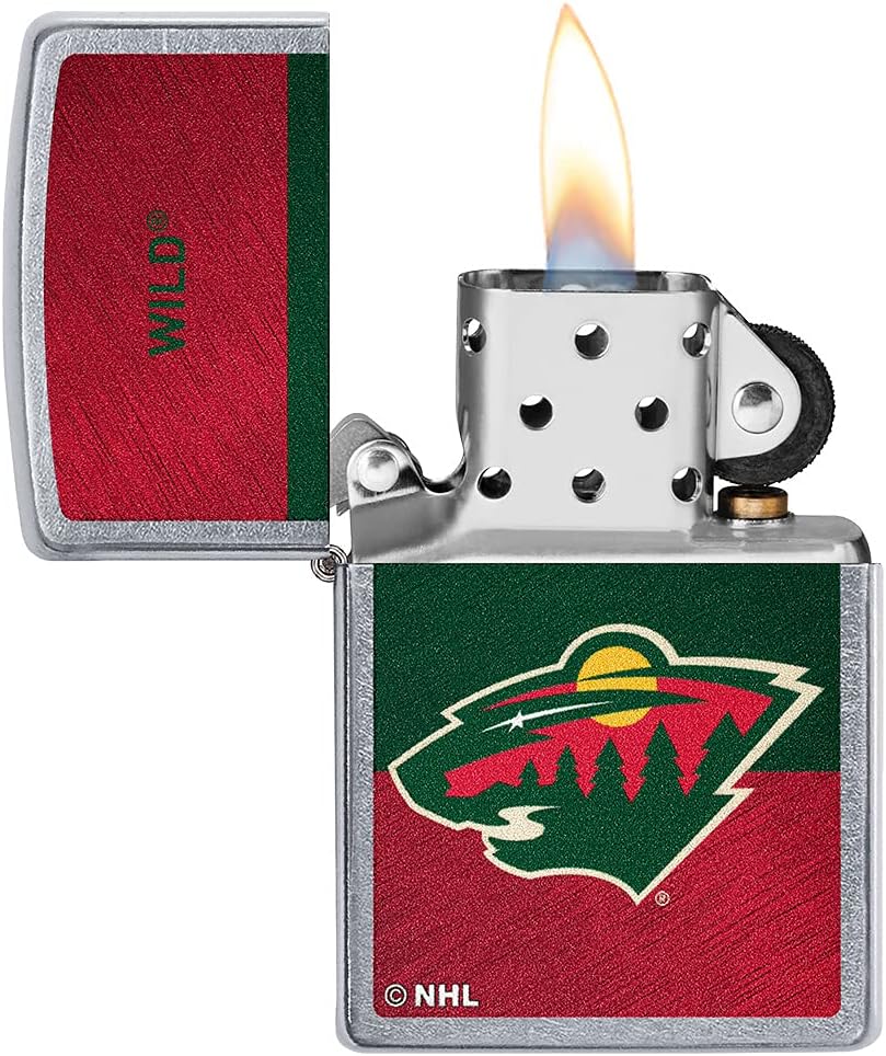 Zippo 2021 NHL Minnesota Wild Street Chrome Pocket Lighter