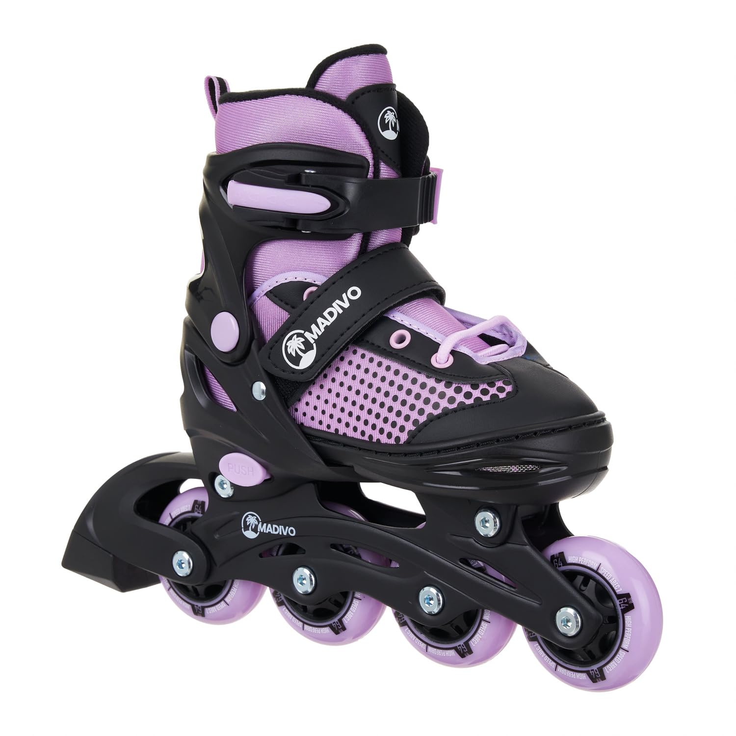 Madivo Horizon Pattini in linea regolabili | ABEC-5 cuscinetti a sfera | per donne – ragazze – bambini | Taglie: 30 – 33, 34 – 37, 38 – 41