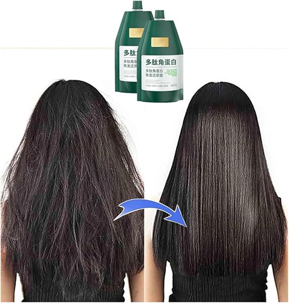 Polypeptide Keratin Hydrating Smoothing Hair Damage Repair Cream, Keratin Hair Mask, Nourishing & Conditioning Leave-In Deep Conditioner,Deep Conditioning Hair Mask,for Dry&Damaged Hair (1pcs)